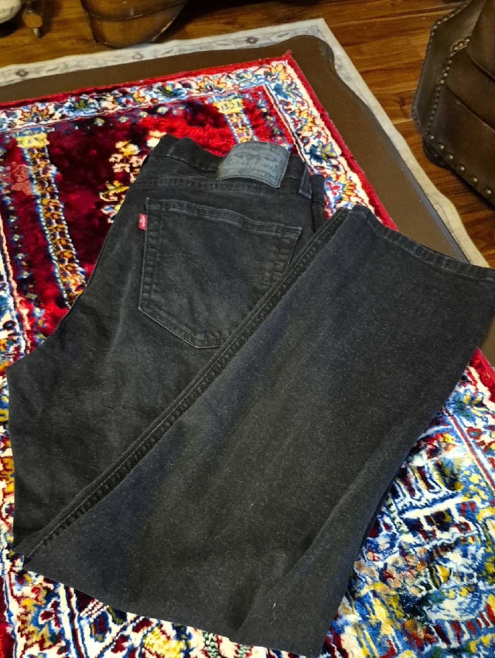 Levi's  Black Jeans Athletic Cut 34"×30"(#2020D)..  In Ex. Cond. Cotton Blend.